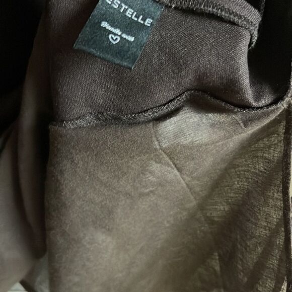 Estelle Linen Blend Swing Dress Australian designer Chocolate Mocha Mousse NWT - Picture 8 of 17